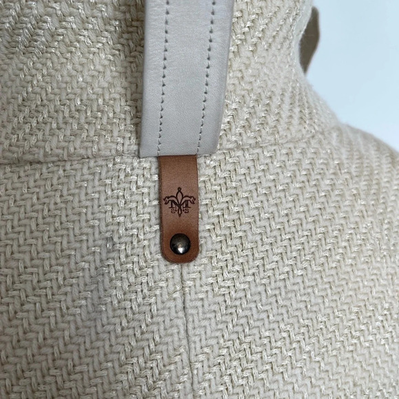 Mackage Cream Wool Winter Coat with Leather Accents Size Medium - Picture 4 of 14